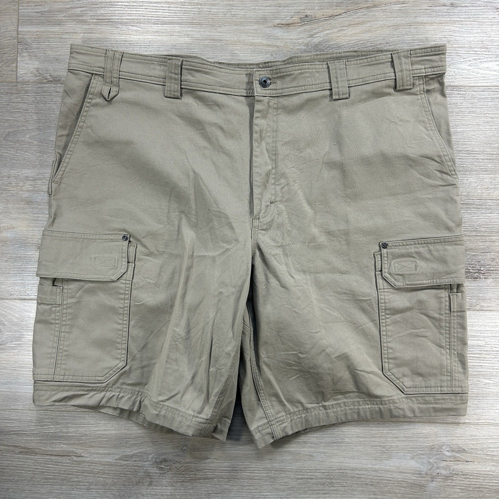 Duluth Trading Flex Fire Hose Men's Sz 46 Relaxed Fit Cargo‎ Shorts Tan